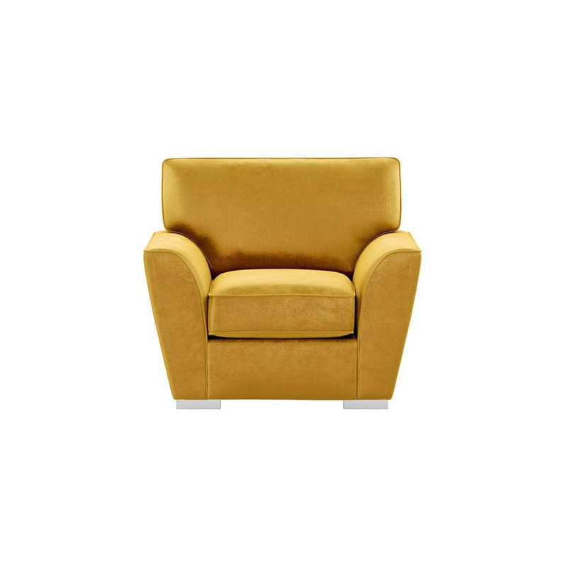 Upholstered Armchair, Yellow