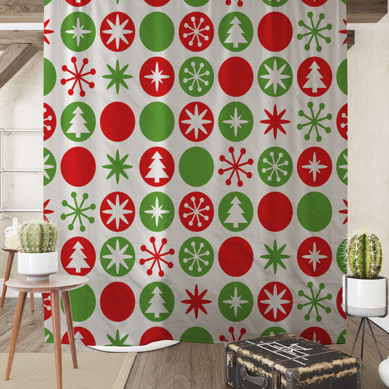 Diflumera Abstract Shower Curtain, 90" H x 70" W
