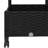 vidaXL Garden planter with trellis and wheels Black PP-191934639-191934625-176551752