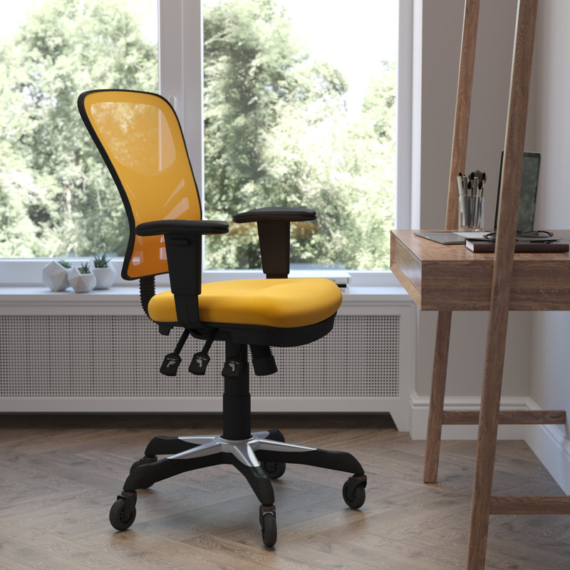 Chaise ergonomique , Blanc, Rouge