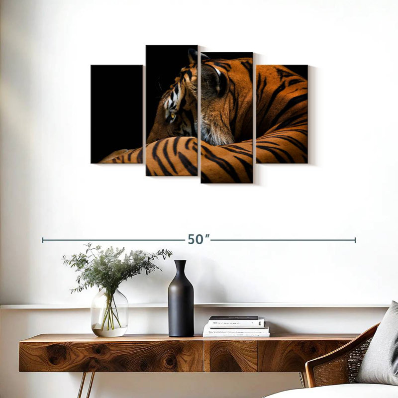 Tigre majestueux Brampt, H 22 po x l 36 po