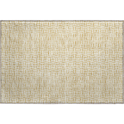 Premium Machine Washable Prisco Gold Rug