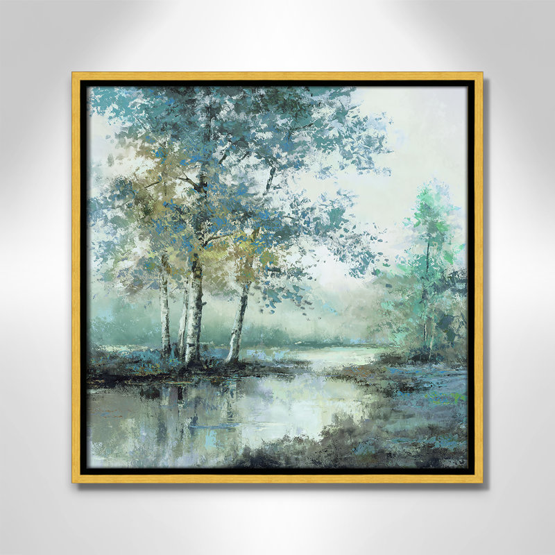 Spring's Grace II - Square Version Print par T.C. Chiu, H 17,5 po x l 17,5 po, Doré