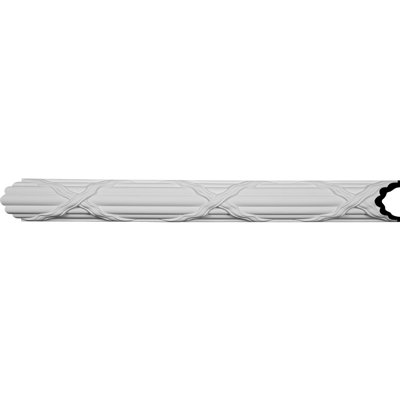 3 1/2"H x 2 3/8"P x 94 1/2"L Reed and Ribbon Panel Moulding