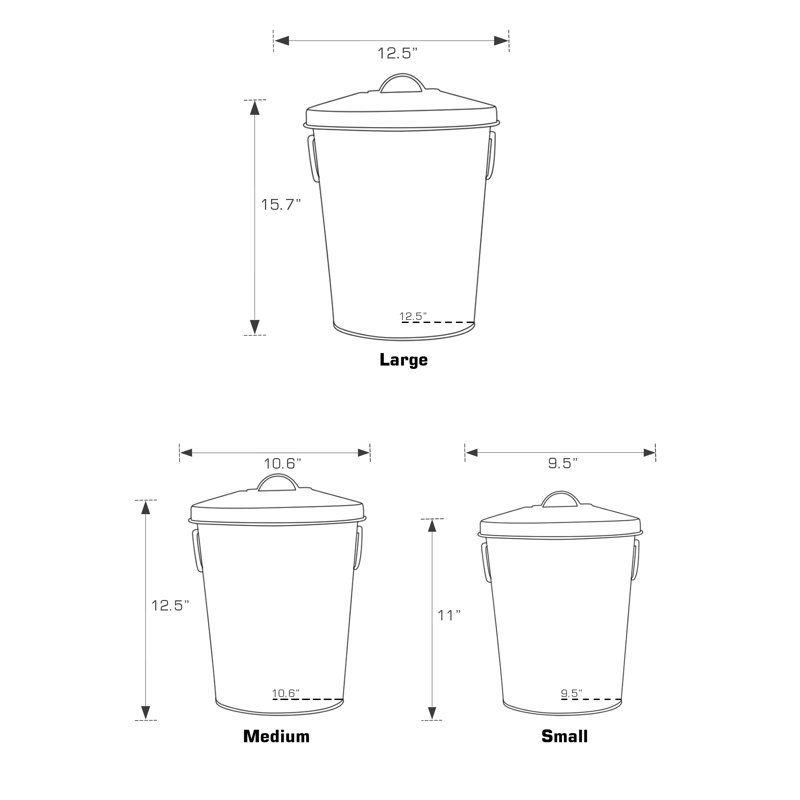 Contenant alimentaire Andreas, Blanc, 25 lb