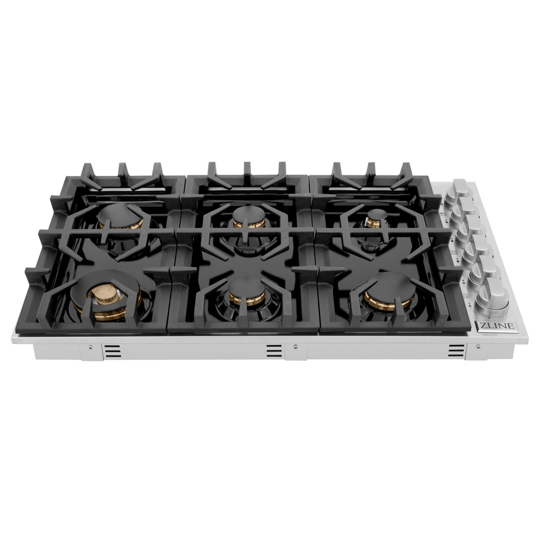 ZLINE 36 In. Gas Cooktop with 6 Burners ZLINE Appliance