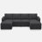 Rafael 4-Seater Modular Sofa Couch Upholstered Storage Sectional Sofa-340759062