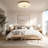 11.7" Dimmable LED Gold Crystal Flush Mount Ceiling Light with Remote Control
