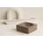 Grey Travertine Sq. Bowl Sm.