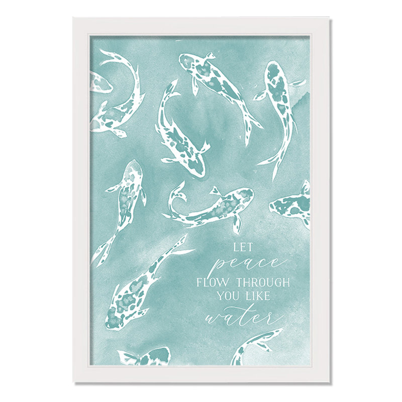 Watercolor Koi - reproduction de cadre photo simple