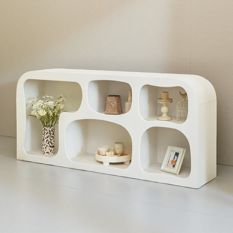 Simple Light Luxury Cream Style Display Cabinet