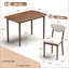 Ensemble de petites tables de salle à manger 5 pièces Stable, structure en bois d'hévéa massif