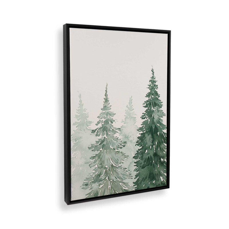 «Whispering Spruce Shadows I», reproduction sur toile, H 18,75 po x l 12,75 po, Noir satiné