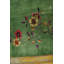 Tapis vert en laine de couleur vert
