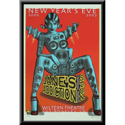 Jane's Addiction - New Year's Eve - 24 x 36 po - Affiche d'art encadrée en bois d'ingénierie avec verre plexi