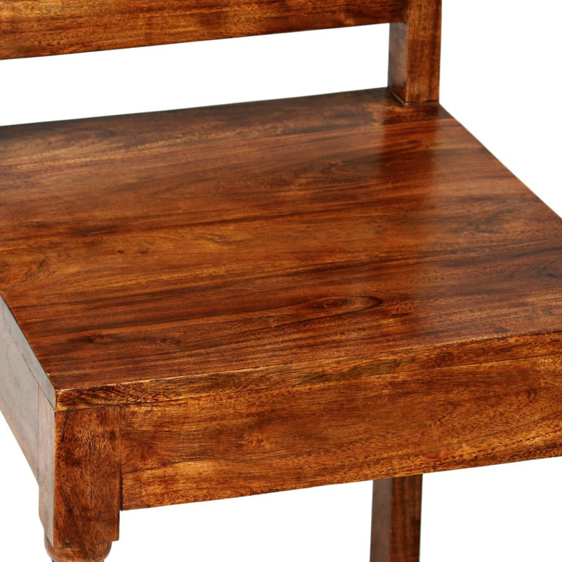 Warrensville Dining Table Set Solid Acacia Wood, H76 x L120 x W120cm