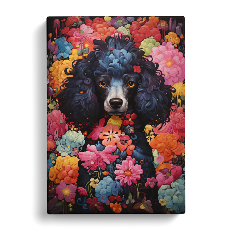 Poodle Expressionism - Wrapped Canvas Print, 76cm H x 50cm W x 3cm D