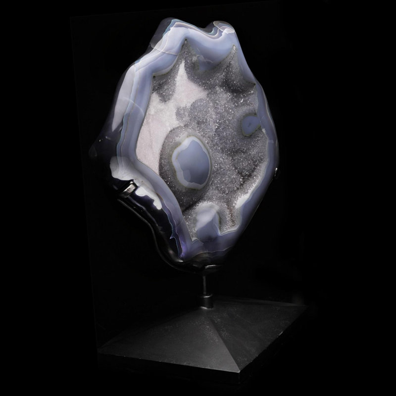 Agate on Metal Base