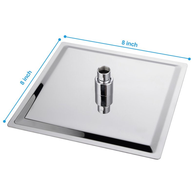 Rain Fixed Shower Head 2.5 GPM GPM, Polished Chrome