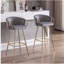 Ensemble de tabourets de bar 2 pièces de 26 pouces avec repose-pieds chromé et tabouret simple à pieds dorés-1318112232-1318112235-1318112230