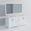 Meuble-lavabo double avec plateau en marbre de culture-110821946