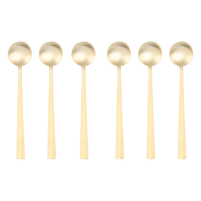 Stainless Steel Flatware, Matte Gold