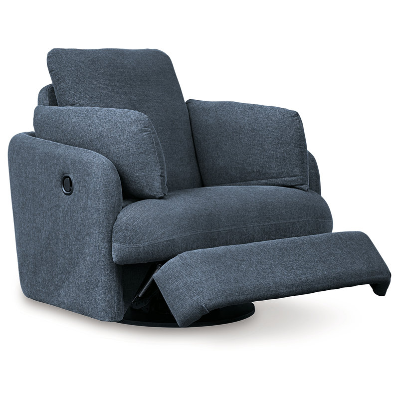 Canapé modulaire 3 pièces, causeuse modulaire 2 pièces et fauteuil inclinable pivotant Modmax, Marine