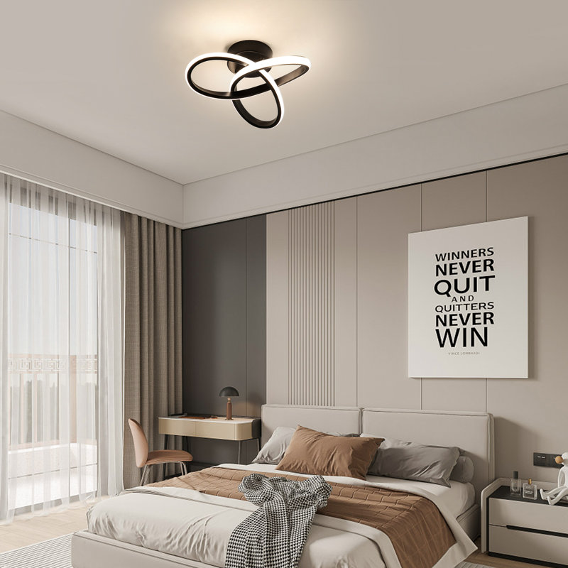  Golden Clover Ceiling Light, Matte Black