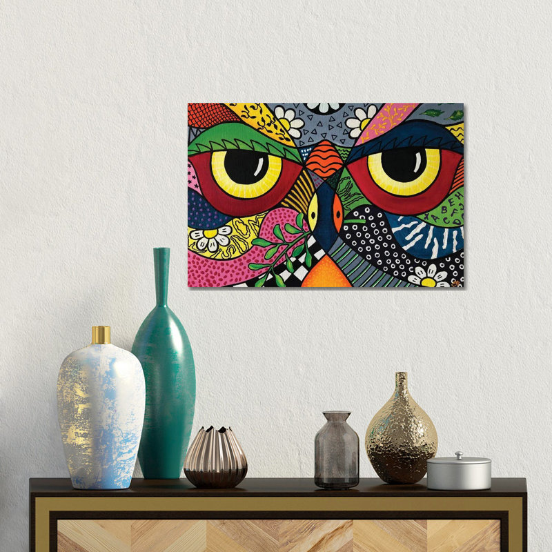 Owl 1 Piece Wall Art on Canvas, 30.48 cm H x 45.72 cm W, Wrapped Canvas