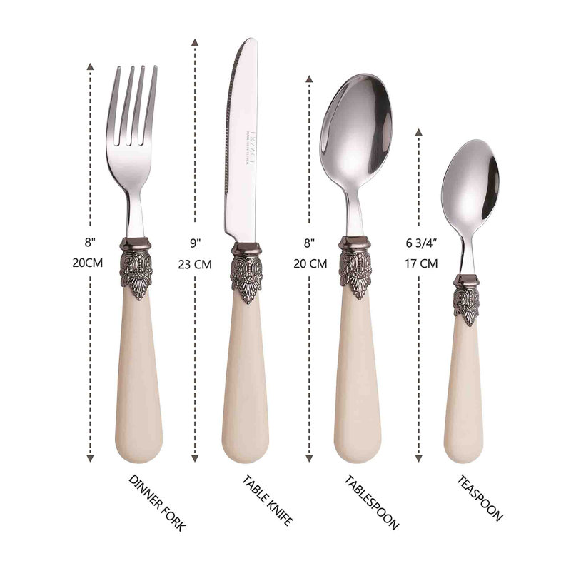 Astoria Grand Knutsen 24 Piece Stainless Steel Cutlery Set , Service for 6