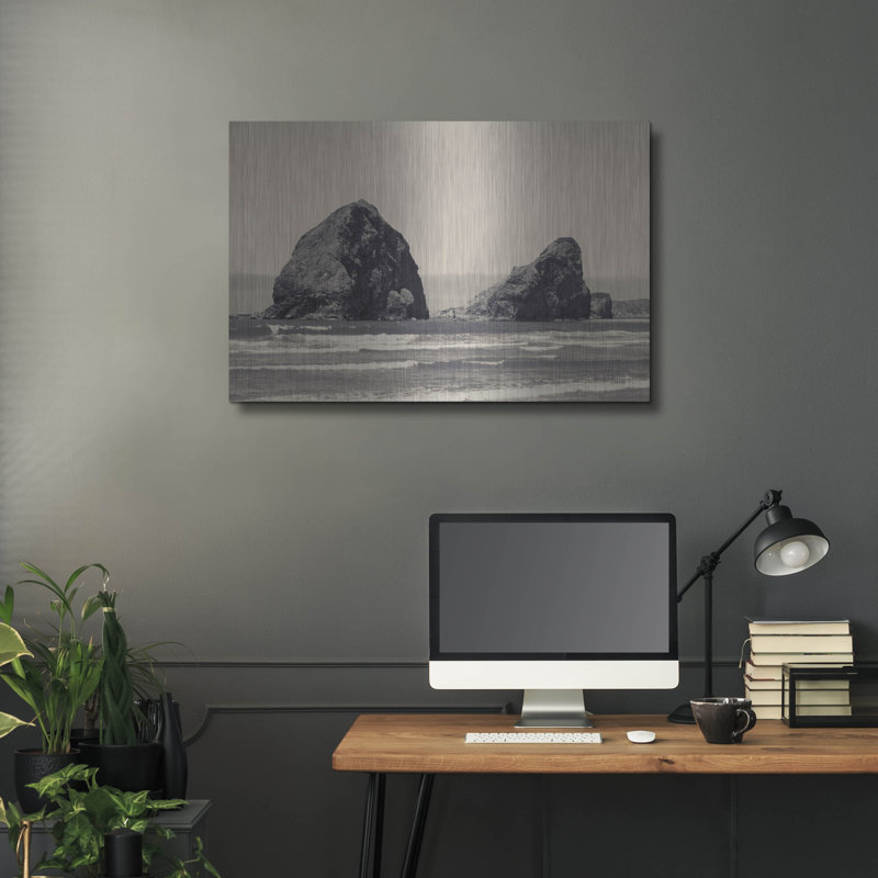 «Rocky Shores» par Nathan Larson, art mural en métal, H 24 po x l 36 po