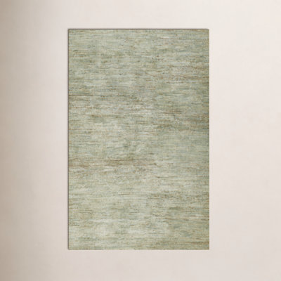 Sarina Green Hand-Knotted Abstract Jute Rug