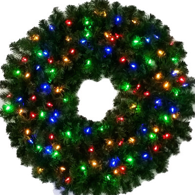 Couronne de Noël en PVC 36 po