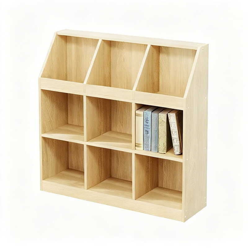 Organisateur de rangement à 12 cubes, bibliothèque moderne en bois avec tablettes ouvertes de 11 pouces pour le bureau personnel et le salon, étagère à cubes polyvalente