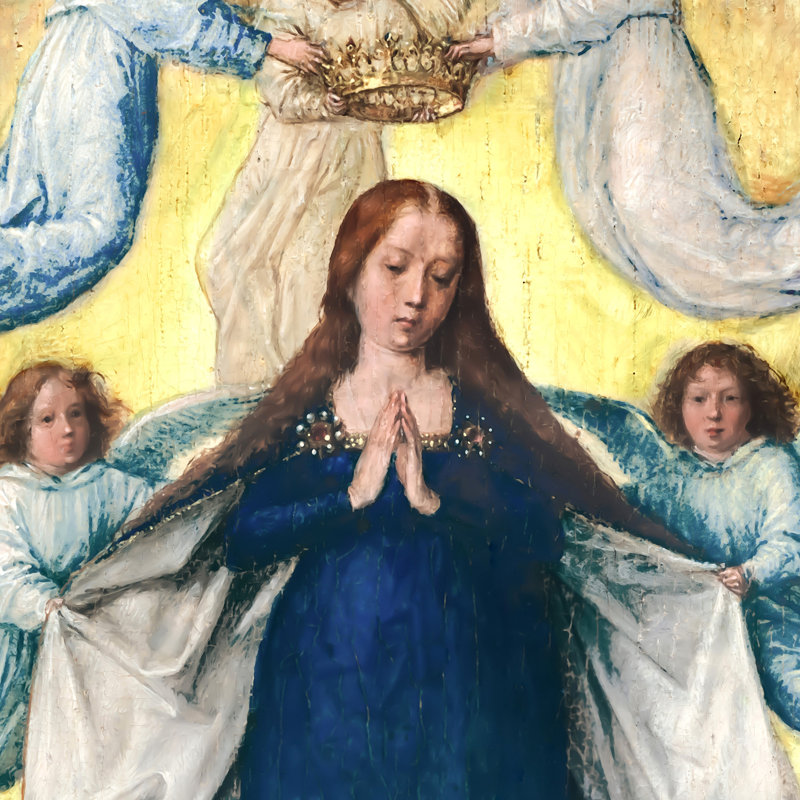 «The Assomment of the Virgin», 1500, reproduction d'art encadrée sur toile, H 47,25 po x l 38,25 po