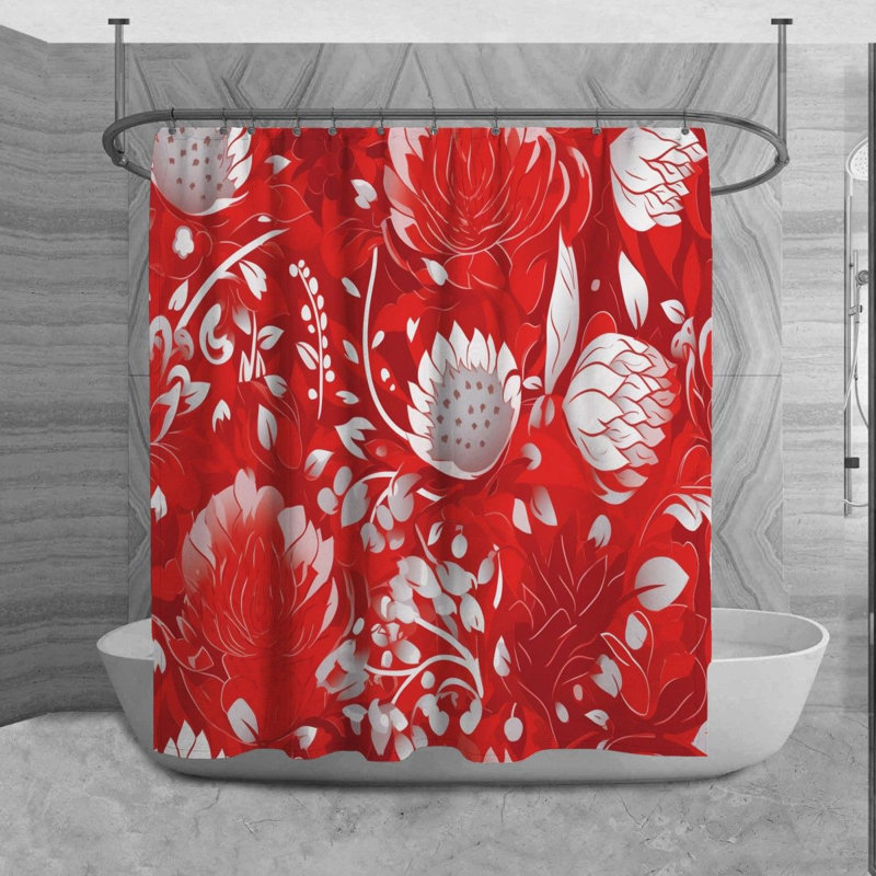 Namia Floral Shower Curtain, 93" H x 70" W