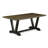 7-Pc Dining room table set with a wonderful Distressed Jacobean Kitchen Table top and 6 Beautiful Kitchen Parson chairs with Nail heads and Button Tufted, Wire Brushed Black Finish.-1268183173-1291862271-1291863028