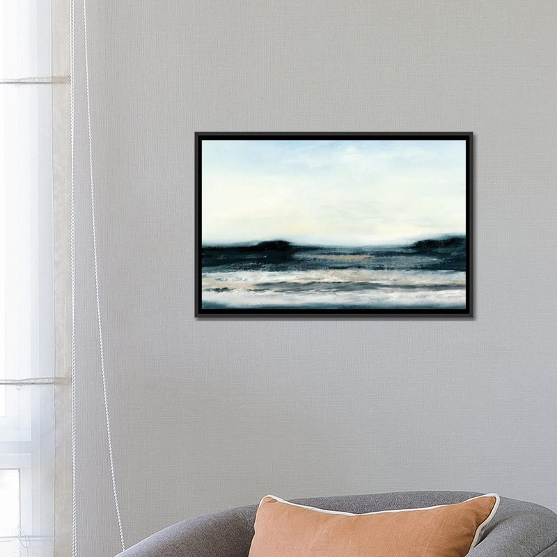 « ocean marée i », impression sur toile, H 18 po x l 26 po x P 1,5 po, Pas de tapis, Toile tendue