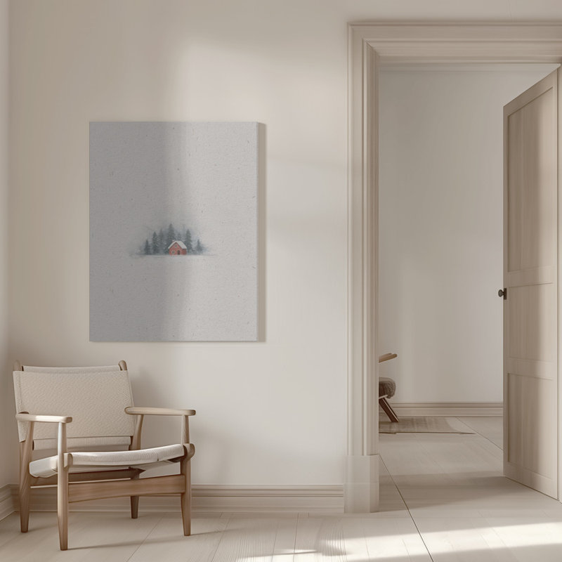 "Winter Home", art mural sur toile tendue, H 16 po x l 12 po