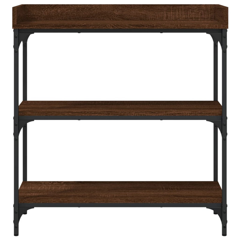 Nyal Console Table, Brown Oak, 80 H x 75 W x 30 D cm