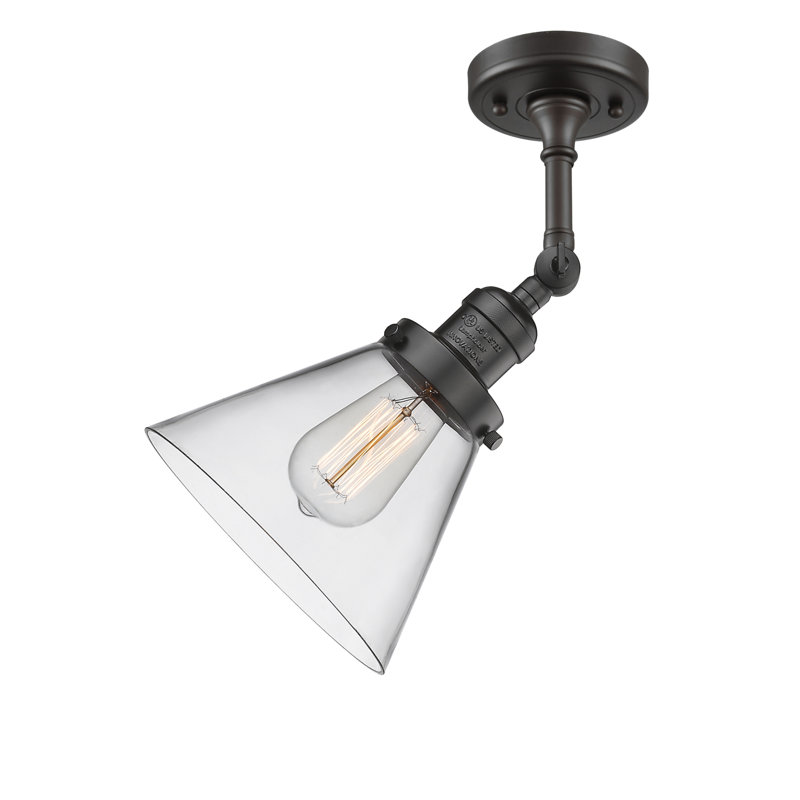 Cone 2 Light Tiltable Bath Vanity Light, Oil Rubbed Bronze, 6 Watt Vinage LED Bulb, Clear