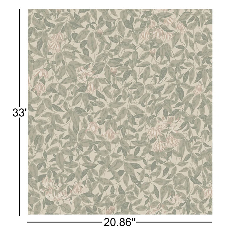 Kolonin Floral Roll, Garden Green