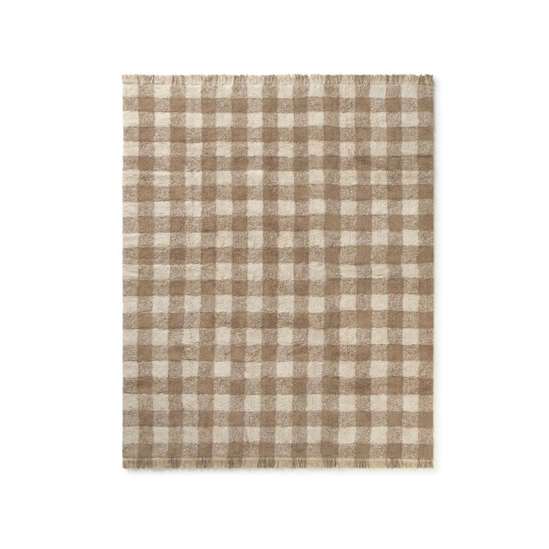 Washable Rug Vichy, Rectangle 4' 11" x 5' 11", Marron