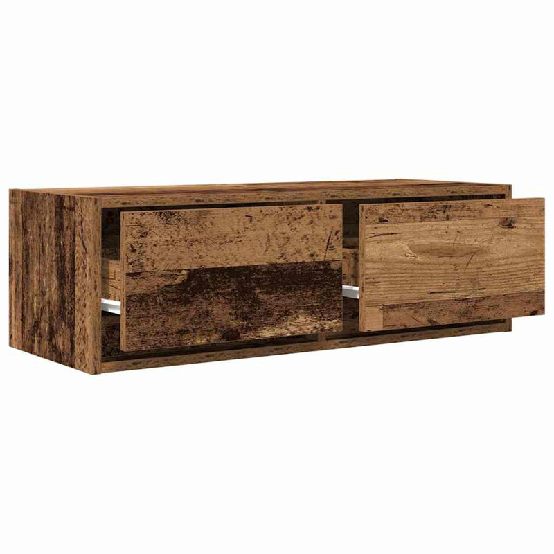 TV Cabinets 2 Pcs 31x25.5 Cm Engineered Wood, 80 cm, Old Wood