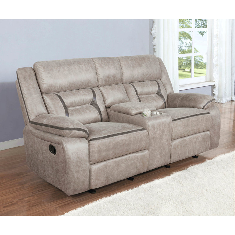 Causeuse coulissante avec console Taupe