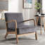 Fauteuil d'appoint à cadre ouvert avec coussins moelleux et tissu velours Classic Mid Century Modern-782892950