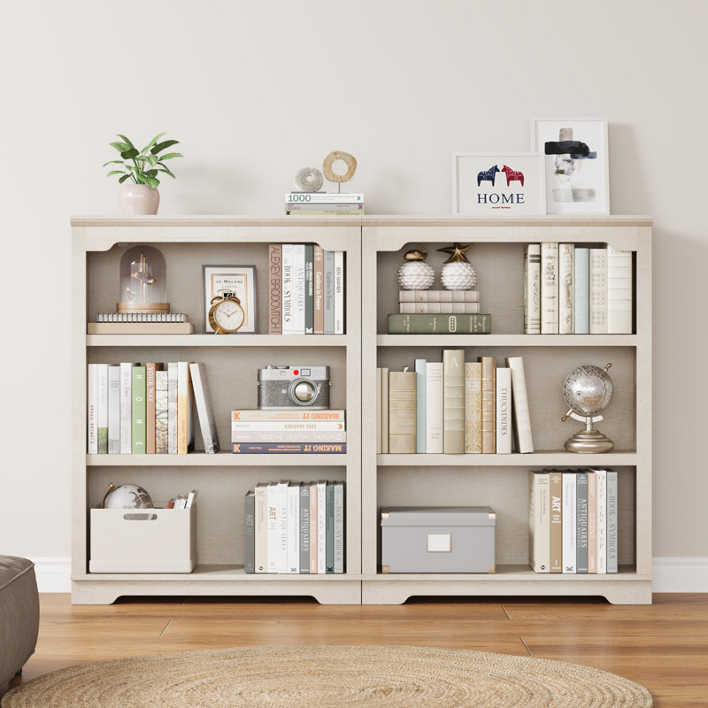 Bibliothèque standard H 42,1 "x l 31,5" avec tablette à 3 niveaux Luper, Blanc, (3 tablettes) H 42,1 po x l 31,5 po x P 11 po