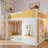 Bunk Bed With Storage Shelves, Window And 2 Doors-722650751
