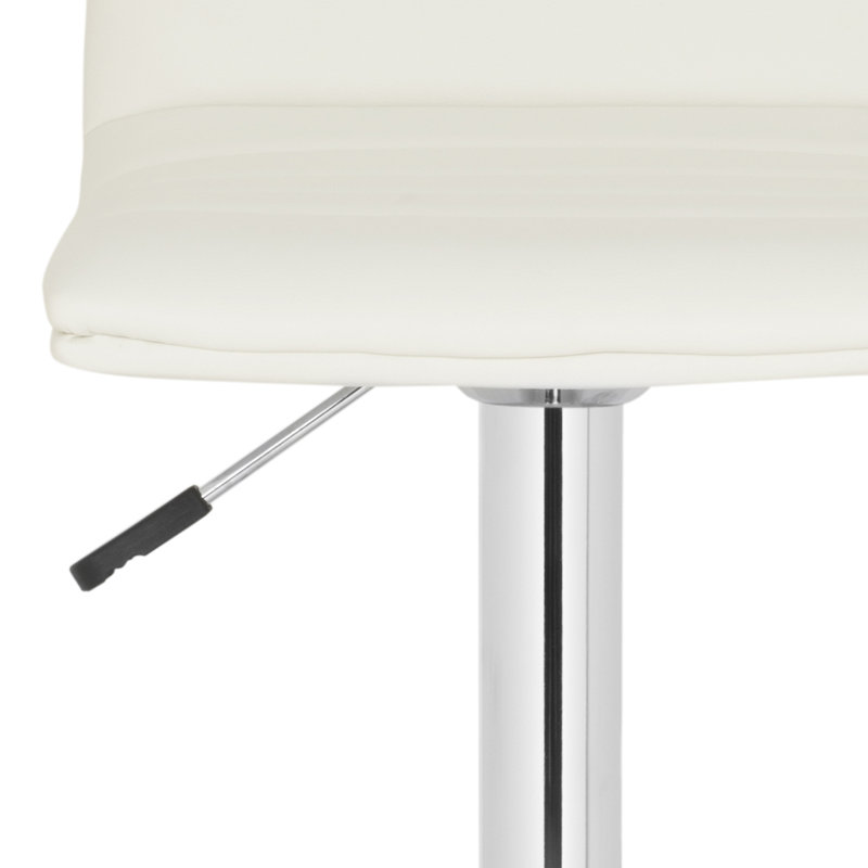 Bunky Swivel Upholstered Adjustable Height Counter Stool, White