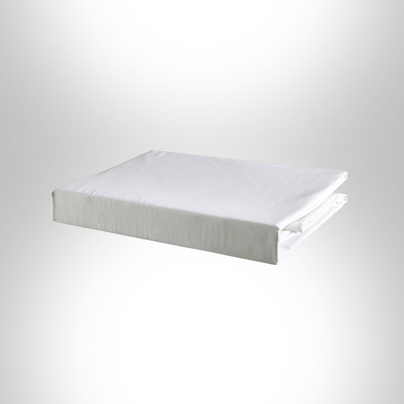 Ensemble de draps 100% satin de coton, Grand, Blanc